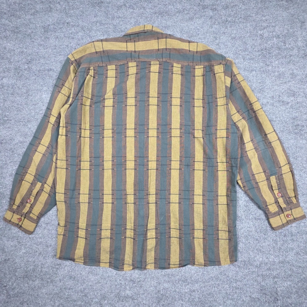 Vintage Jhane Barnes Storm Shirt Men Large Multi Abstract Art Long Sleeve - Picture 3 of 13